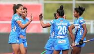Indian players in action